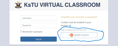 To sign-in to the vclass, kindly click on the OpenID Connect (whether you are a lecturer or a student) 